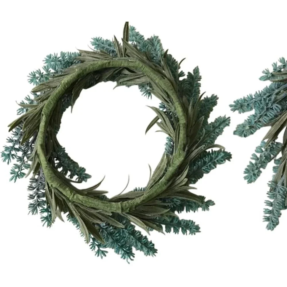 Lavender Wreaths 2 Artificial Fake Teal Small Round 12